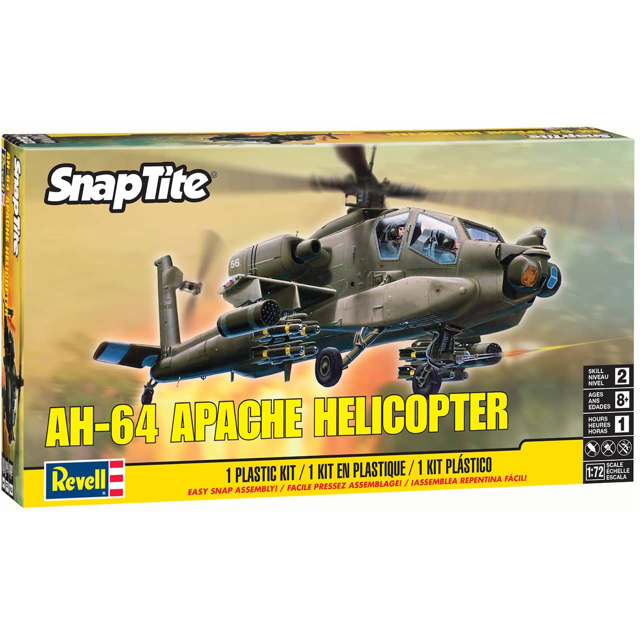 Revell® Snap Tite® AH-64 Apache Helicopter Plastic Model Kit